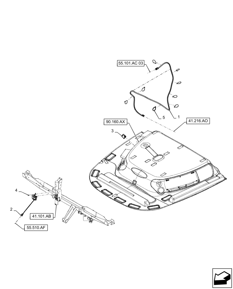 Схема запчастей Case IH 9240 - (55.680.AA) - VAR - 722968, 425111, 425286 - WIRE HARNESS, AUTOGUIDANCE (55) - ELECTRICAL SYSTEMS