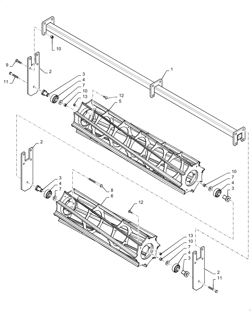 Схема запчастей Case IH TRUE-TANDEM 375 - (75.200.AF[13]) - BASKET ASSY, COLD FORM BAR, 105 IN (75) - SOIL PREPARATION