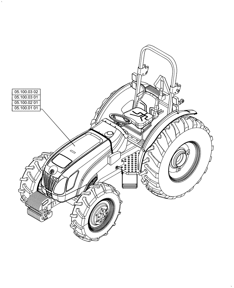 Схема запчастей Case IH FARMALL 50A - (00.000.05[01]) - PICTORIAL INDEX - MACHINE COMPLATION AND EQUIPMENT (00) - GENERAL & PICTORIAL INDEX