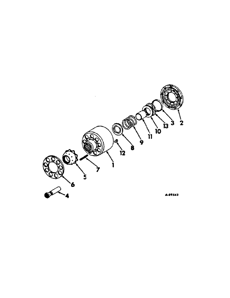 Схема запчастей Case IH HYDRO 100 - (07-24[A]) - DRIVE TRAIN, MOTOR CYLINDER BLOCK KIT, 1066 HYDROSTATIC DRIVE AND HYDRO 100 TRACTORS (04) - Drive Train