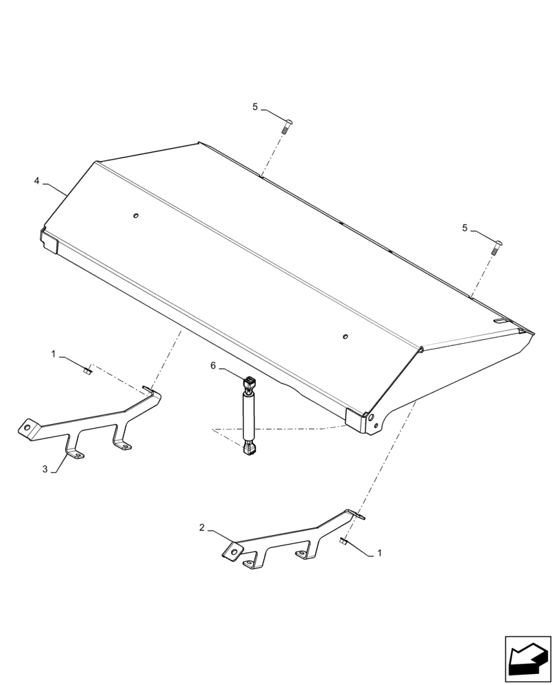 Схема запчастей Case IH SR200 - (90.100.AD) - AIR CONDITIONER BRACKET (90) - PLATFORM, CAB, BODYWORK AND DECALS