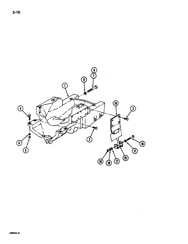 Схема запчастей Case IH 1822 - (5-16) - STEERING AXLE BOLSTER (04) - STEERING