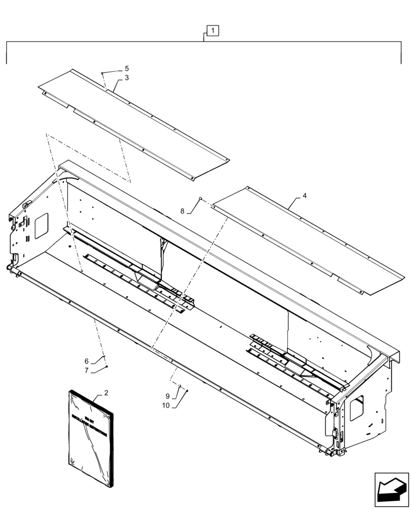 Схема запчастей Case IH 3016 - (88.058.09) - DIA KIT, FALSE FLOOR (88) - ACCESSORIES