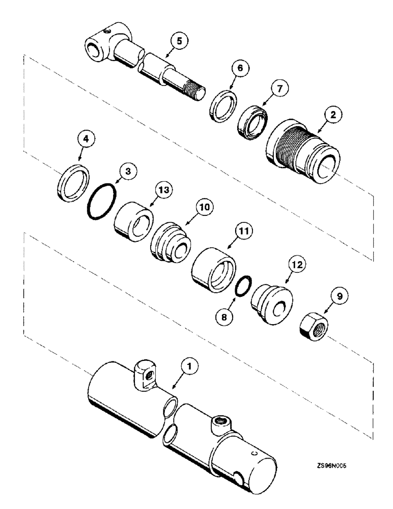 Схема запчастей Case IH 2250 - (2-58) - WELDED DOUBLE ACTING CYLINDERS, 2-1/4 ID X 18-3/8 INCH STROKE 