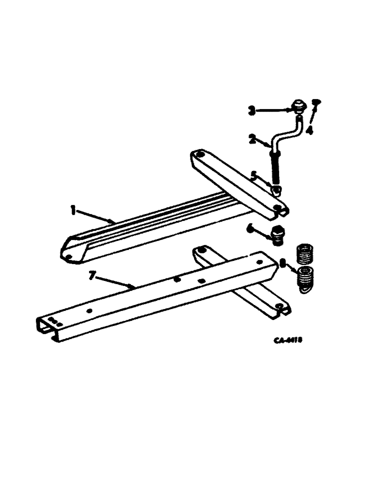 Схема запчастей Case IH 445 - (A-46A[A]) - MANUAL BALE TENSION DEVICE 435 AND 445 BALERS 