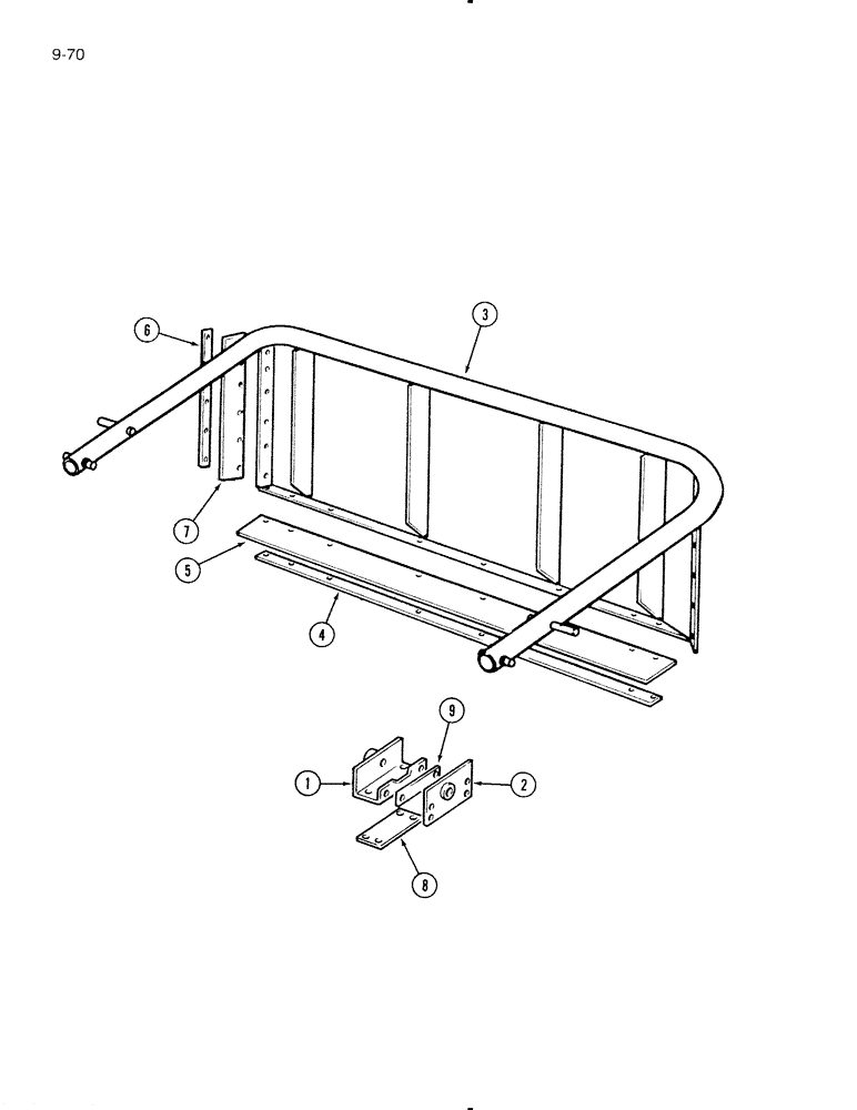 Схема запчастей Case IH 575 - (9-70) - END GATE AND SUPPORT (09) - CHASSIS/ATTACHMENTS