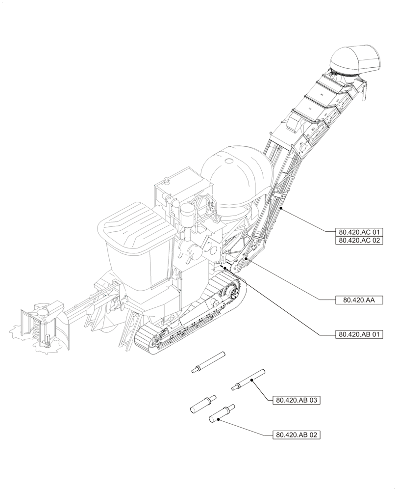 Схема запчастей Case IH A8800 - (00.000.80) - PICTORIAL INDEX - GRAIN/GRAPE STORAGE (00) - GENERAL & PICTORIAL INDEX
