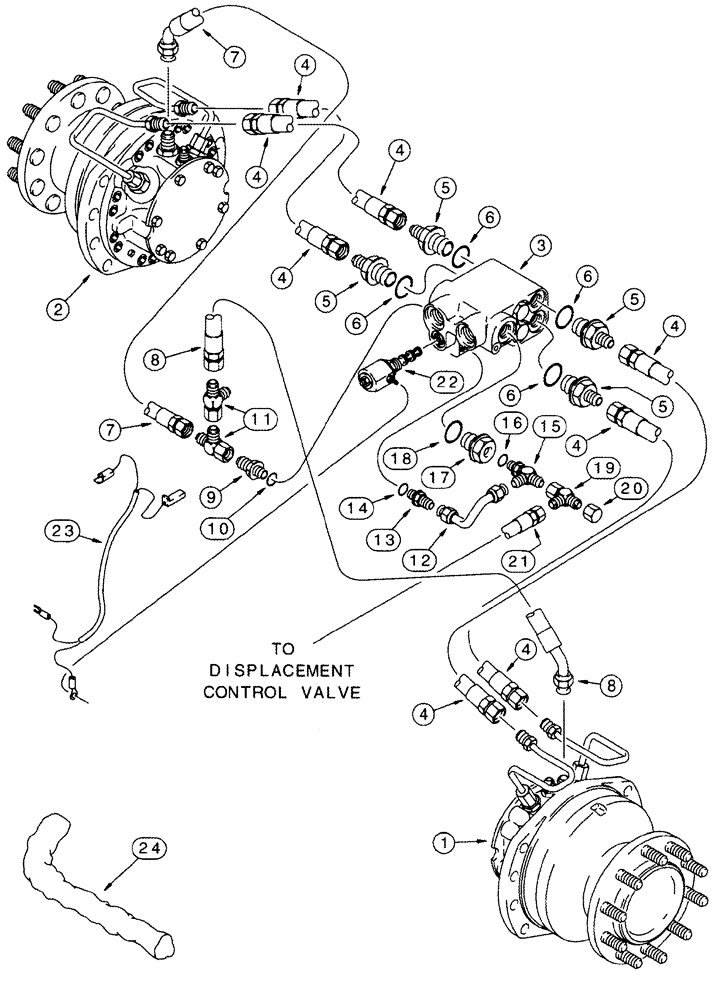 Схема запчастей Case IH 2555 - (05-10) - HYDRAULICS - MOTOR, AXLE (04) - STEERING