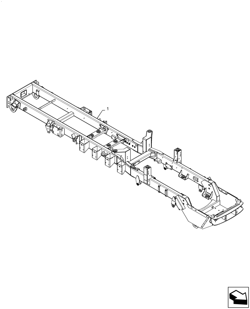 Схема запчастей Case IH TITAN 4540 - (39.100.AB [01]) - FRAME (39) - FRAMES AND BALLASTING