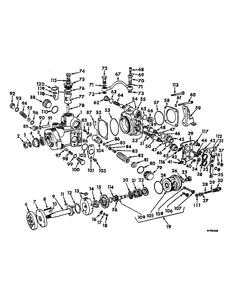 Схема запчастей Case IH 2500 - (12-047) - FUEL INJECTION PUMP Power