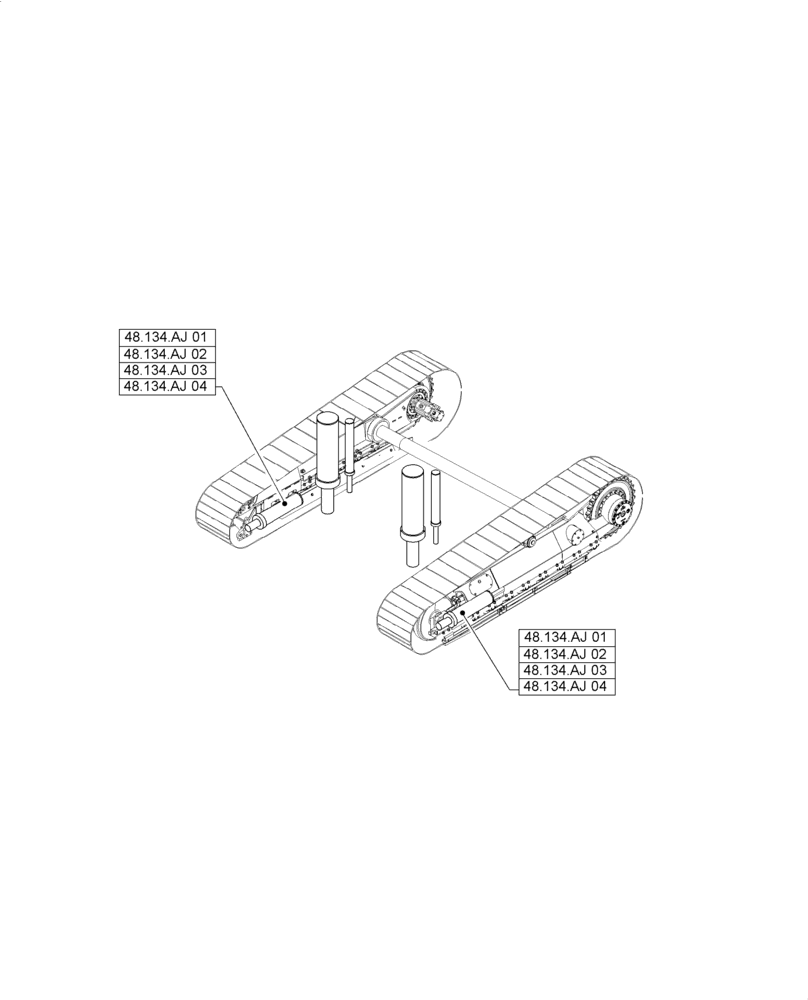 Схема запчастей Case IH A8800 - (00.000.48[02]) - PICTORIAL INDEX - SUSPENSION AND TRACKS (00) - GENERAL & PICTORIAL INDEX