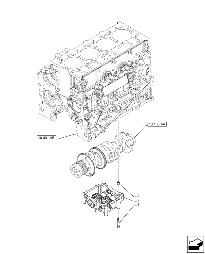 Схема запчастей Case IH F5GFL413A B006 - (10.110.AC) - BALANCER (10) - ENGINE