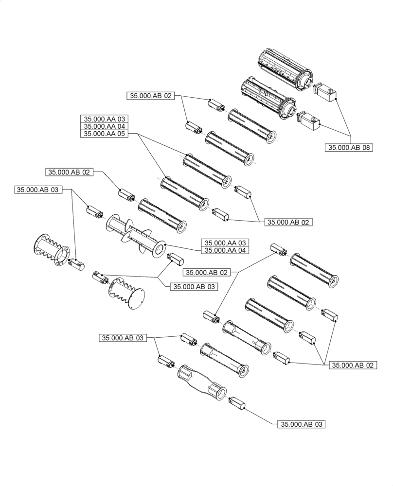 Схема запчастей Case IH A8800 - (00.000.35[02]) - PICTORIAL INDEX - HYDRAULIC SYSTEMS (00) - GENERAL & PICTORIAL INDEX