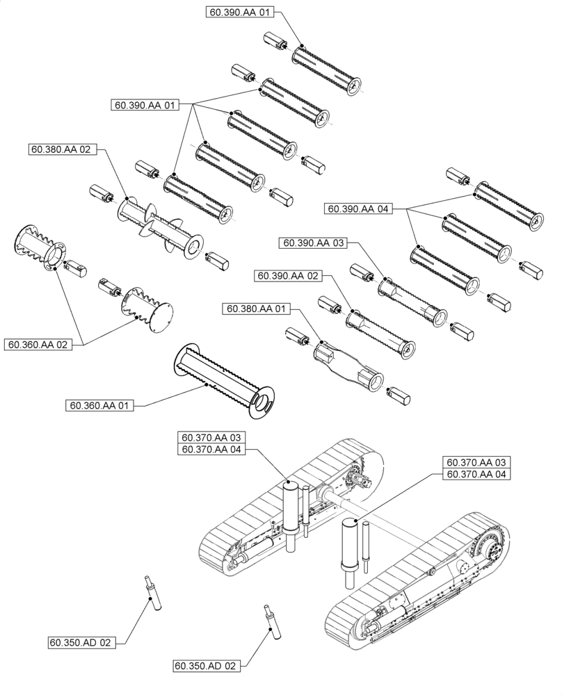 Схема запчастей Case IH A8800 - (00.000.60[03]) - PICTORIAL INDEX - PRODUCT FEEDING (00) - GENERAL & PICTORIAL INDEX