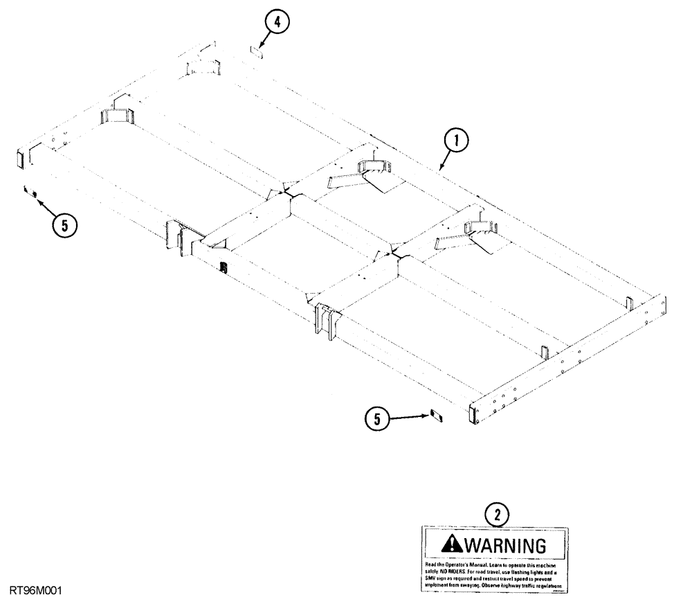 Схема запчастей Case IH 5850 - (09-02) - MAIN FRAME, DIRECT MOUNTED, 13 FOOT THROUGH 19 FOOT WIDE (09) - CHASSIS