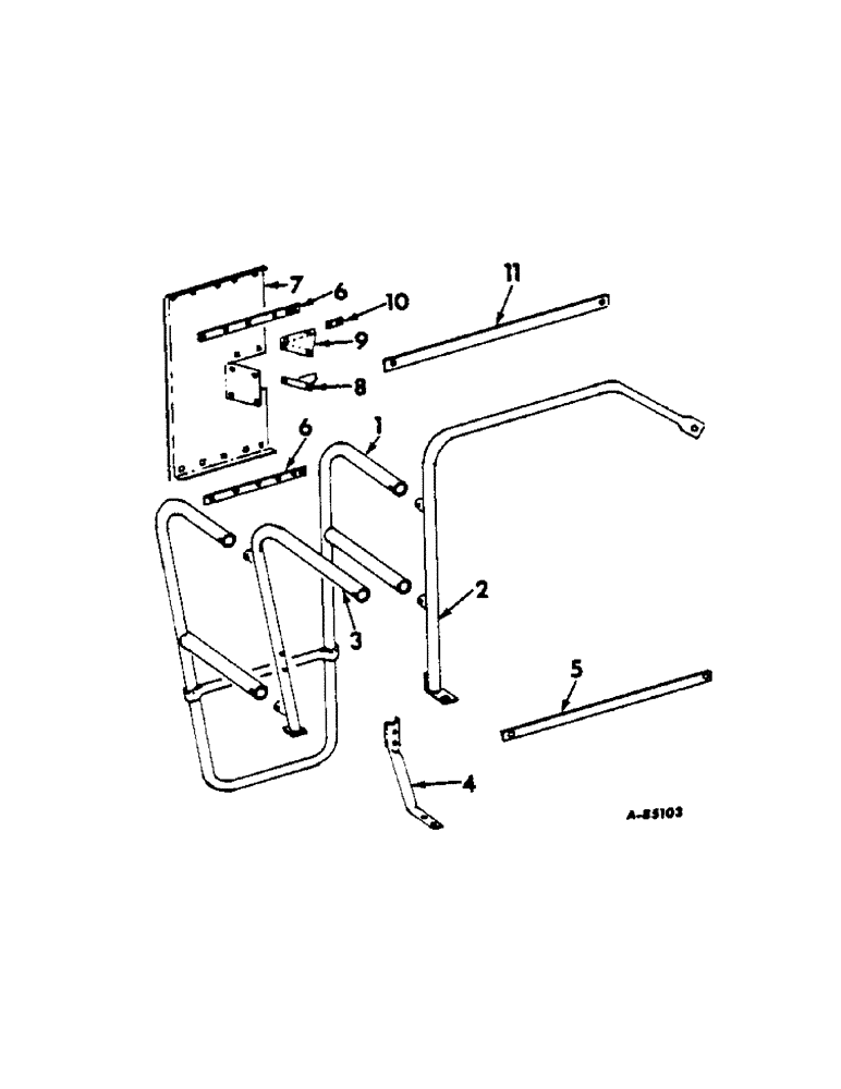 Схема запчастей Case IH 616 - (N-04) - PARTS ACCESSORIES AND ATTACHMENTS, OPERATORS LADDER AND Accessories & Attachments