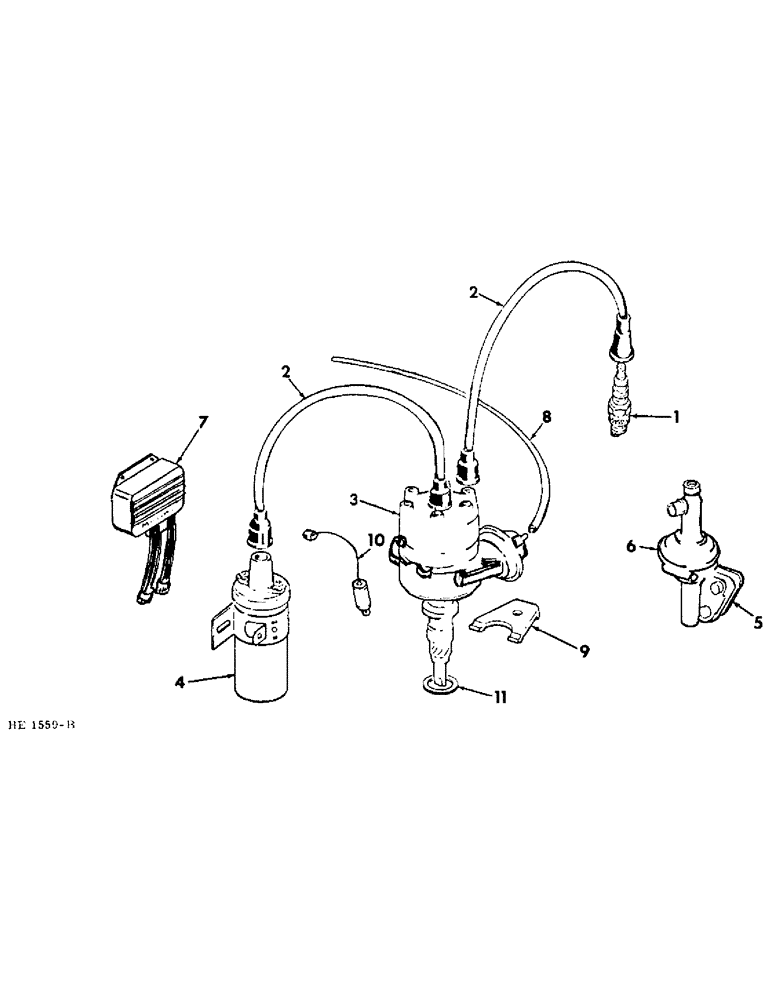 Схема запчастей Case IH 4000 - (12-10) - POWER, C-232 GAS ENGINE IGNITION UNIT MACHINE SERIAL NUMBER 2701 AND SINCE Power