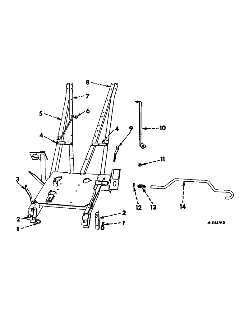 Схема запчастей Case IH 350 - (D-46) - ROW-CROP UNIT - MAIN FRAME (58) - ATTACHMENTS/HEADERS