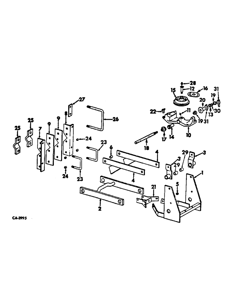 Схема запчастей Case IH 296 - (AA-05) - PARALLEL FRAME, 1974 AND SINCE 