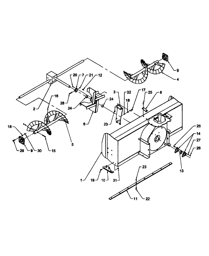 Схема запчастей Case IH BS163H - (100) - 63" SNOWBLOWER (00) - COMPLETE MACHINE