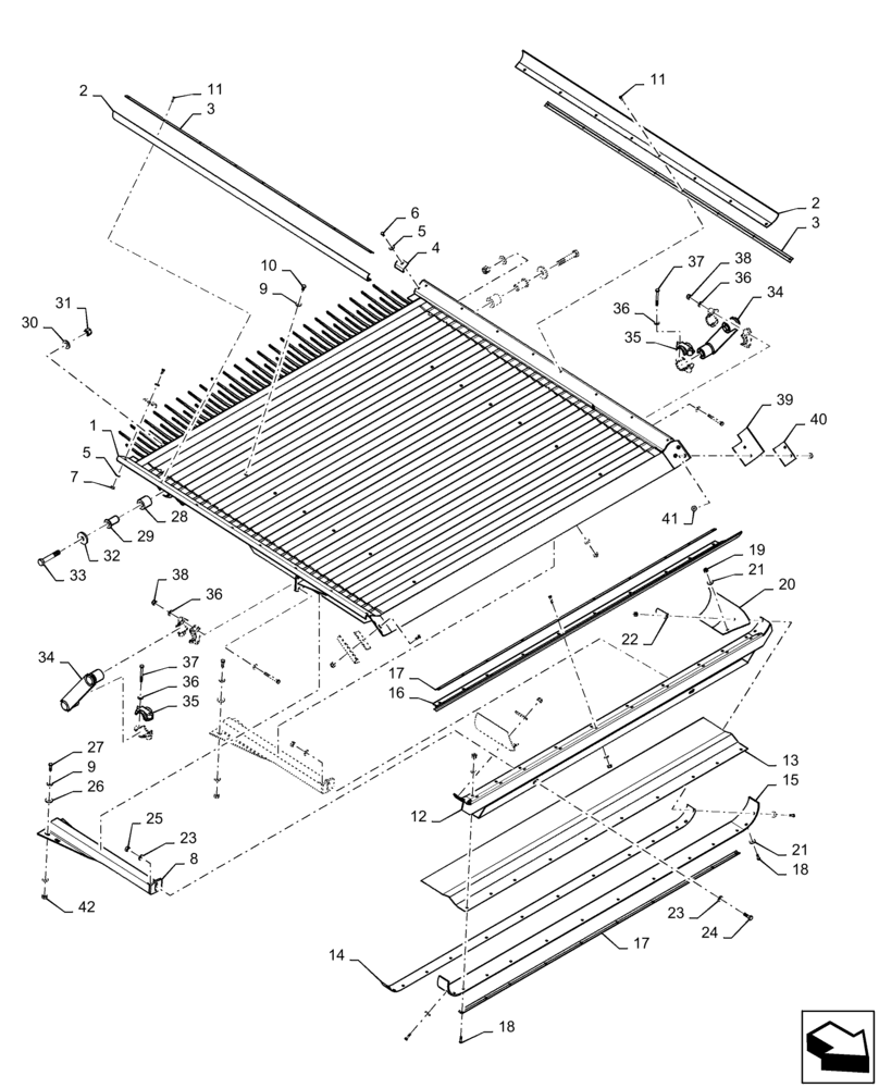 Схема запчастей Case IH 7230 - (74.110.AD) - GRAIN PAN (74) - CLEANING