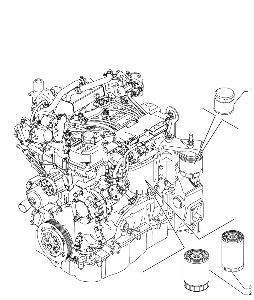 Схема запчастей Case IH F5GFL413A B006 - (05.100.03[01]) - FILTERS (05) - SERVICE & MAINTENANCE