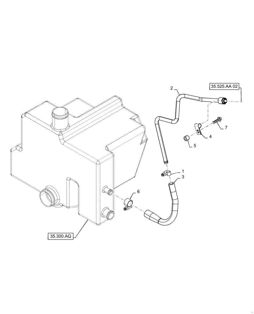 Схема запчастей Case IH SV300 - (35.525.AA[03]) - DRAIN LINE, HYDRAULIC (35) - HYDRAULIC SYSTEMS