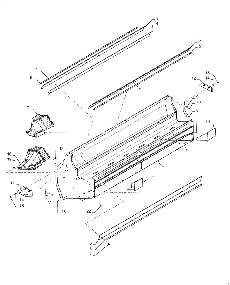 Схема запчастей Case IH 7230 - (74.130.AH[02]) - FAN HOUSING, LOWER, ASN YDG222004 (74) - CLEANING