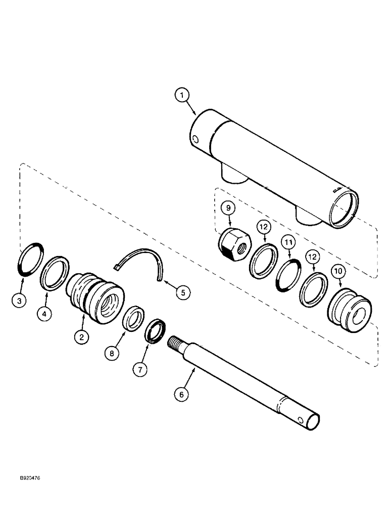 Схема запчастей Case IH 2022 - (8-44) - FAN ENGAGEMENT CYLINDER, USED WITH 10 INCH DIAMETER IDLER PULLEY (07) - HYDRAULICS