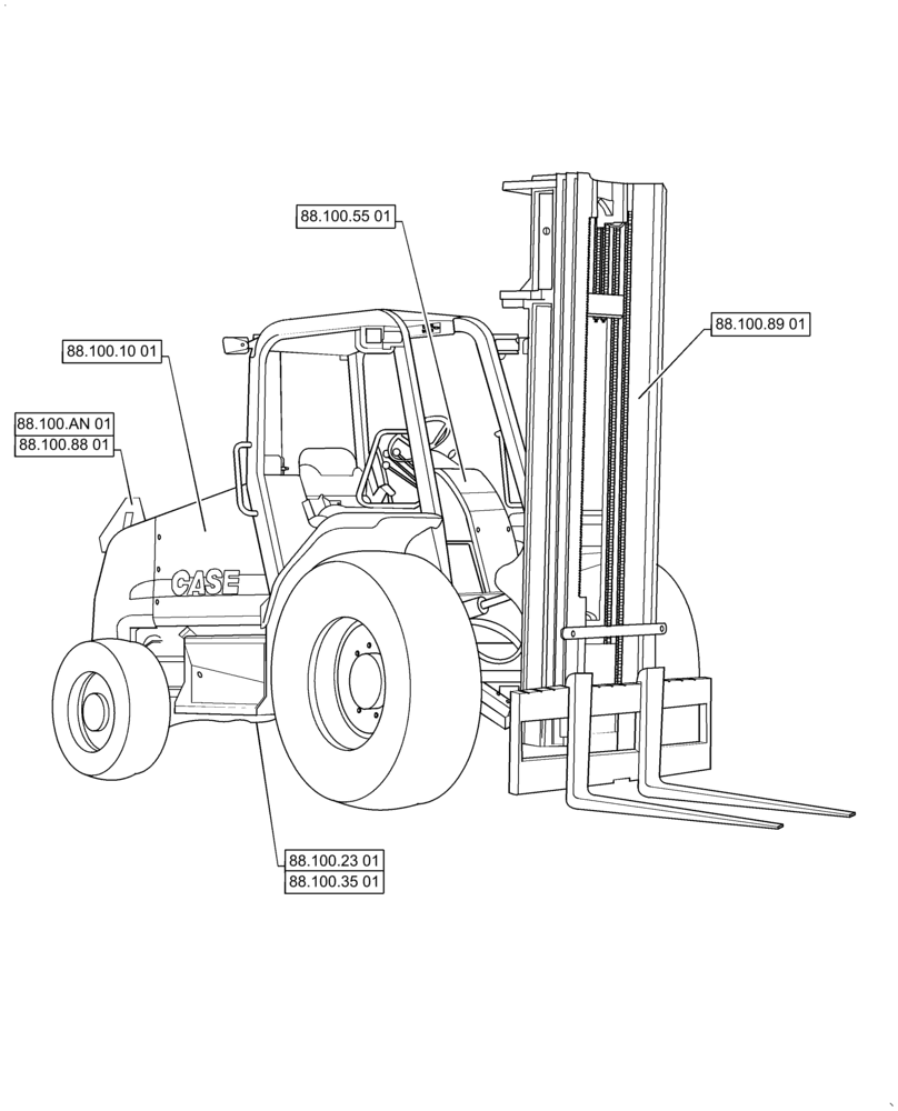 Схема запчастей Case IH 588H - (00.000.88) - PICTORIAL INDEX - ACCESSORIES (00) - GENERAL & PICTORIAL INDEX