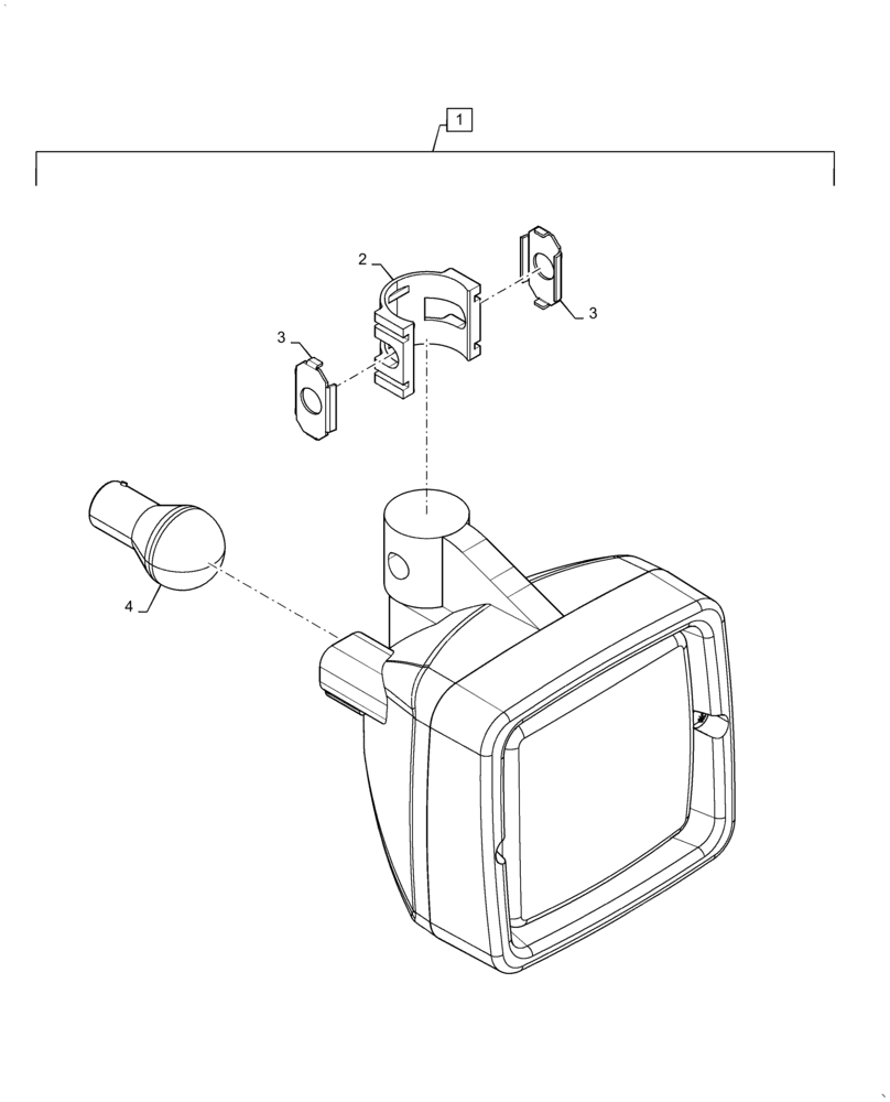 Схема запчастей Case IH 2240 - (55.404.BS[03]) - FLOOD LIGHT ASSY (55) - ELECTRICAL SYSTEMS