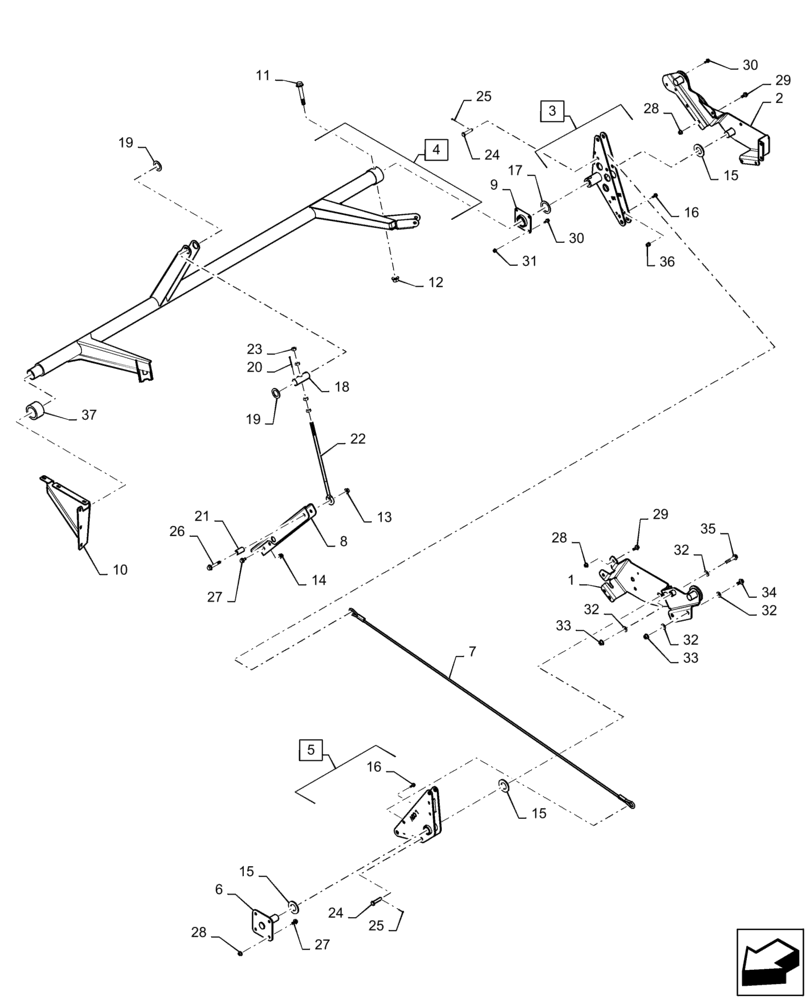 Схема запчастей Case IH 7240 - (80.150.BF[04]) - VAR - 425373 - LINKAGE, COVER ASSY, GRAIN BIN EXTENSION (80) - CROP STORAGE/UNLOADING