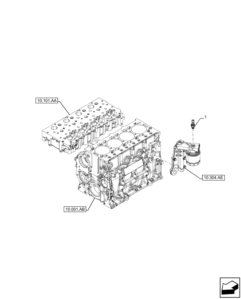 Схема запчастей Case IH F5BFL413E C001 - (55.013.AB) - ENGINE OIL, PRESSURE SWITCH (55) - ELECTRICAL SYSTEMS