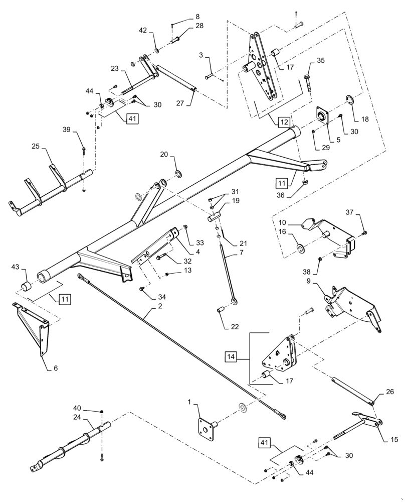 Схема запчастей Case IH 8240 - (80.150.BG[08]) - VAR - 425367, 425369 - LINKAGE, GRAIN BIN EXTENSION (80) - CROP STORAGE/UNLOADING