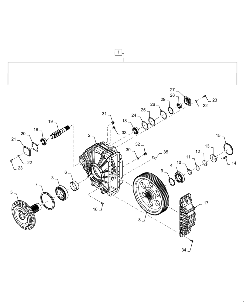 Схема запчастей Case IH 6140 - (25.310.AB) - FINAL DRIVE, STANDARD , 11/111 (25) - FRONT AXLE SYSTEM