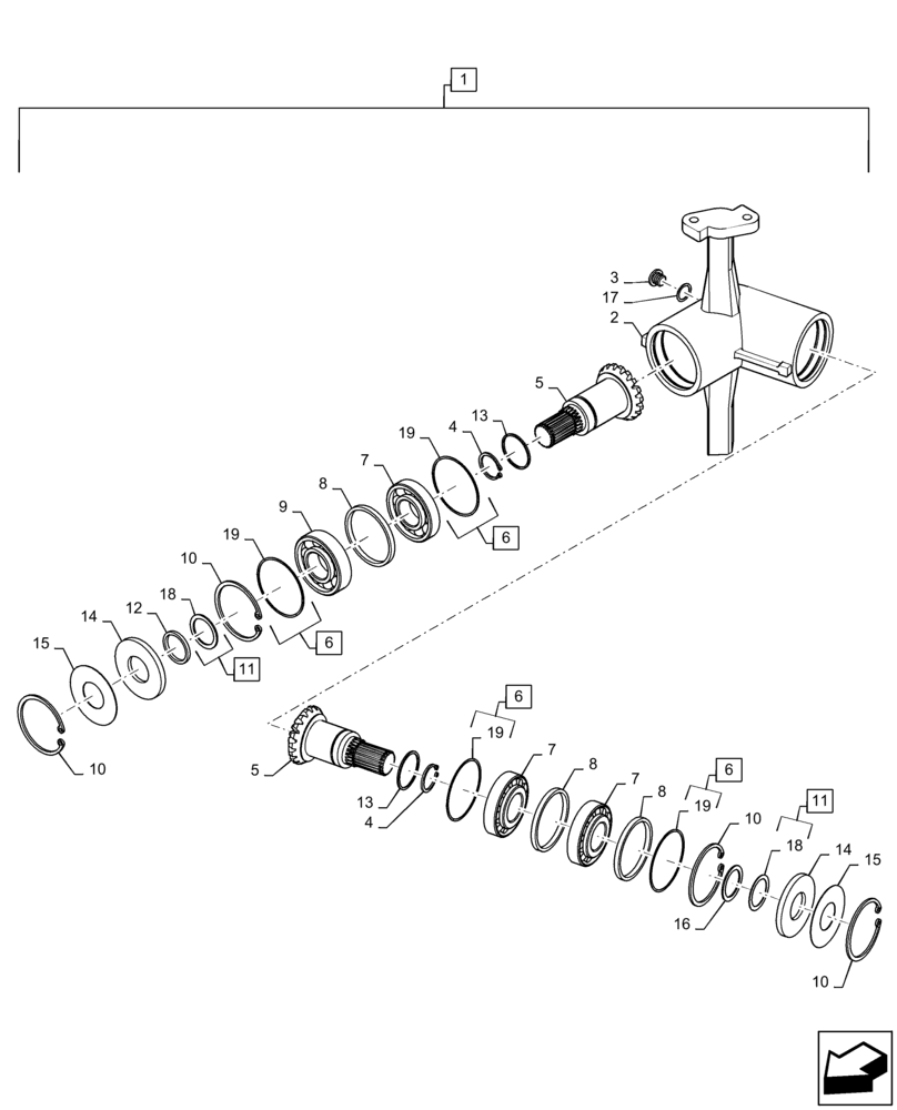 Схема запчастей Case IH 7140 - (80.180.AR[01]) - GEARBOX, UPPER UNLOADER (80) - CROP STORAGE/UNLOADING