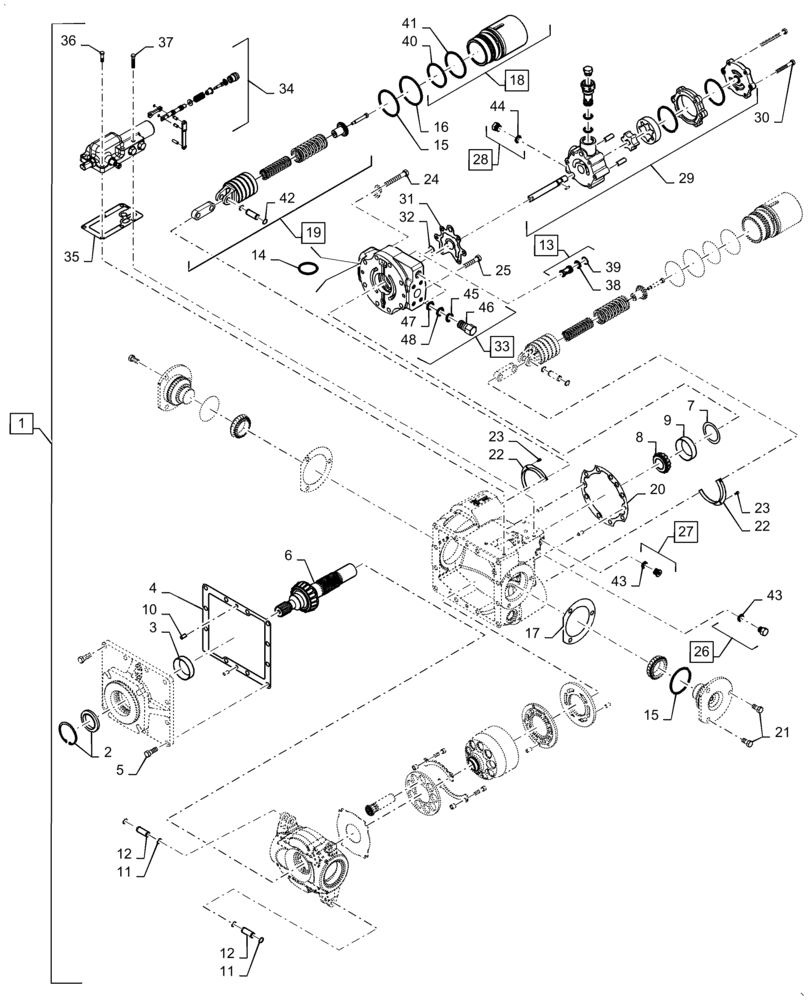 Схема запчастей Case IH 5140 - (29.218.AO[02]) - VAR - 425440, 425441 - HYDROSTATIC PUMP, 105CC (29) - HYDROSTATIC DRIVE