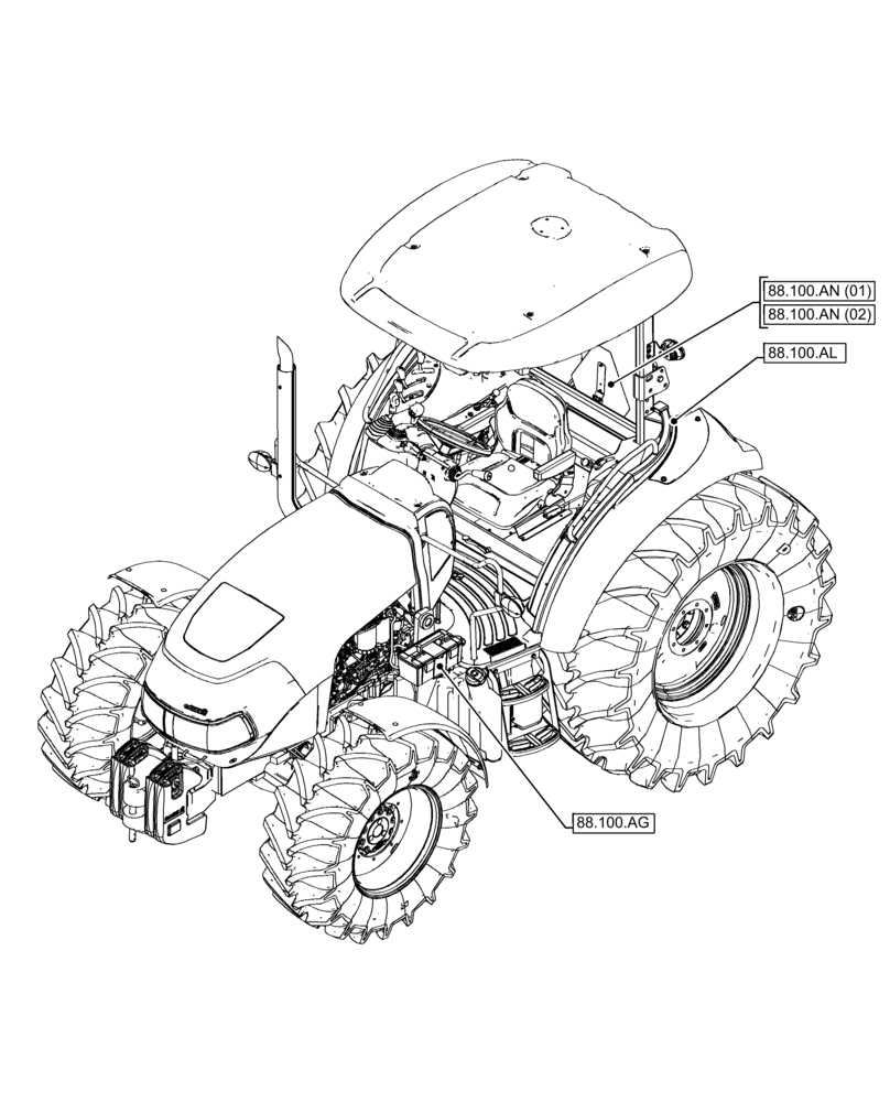 Схема запчастей Case IH FARMALL 120C - (88.000.00[02]) - SECTION INDEX - ACCESSORIES (88) - ACCESSORIES