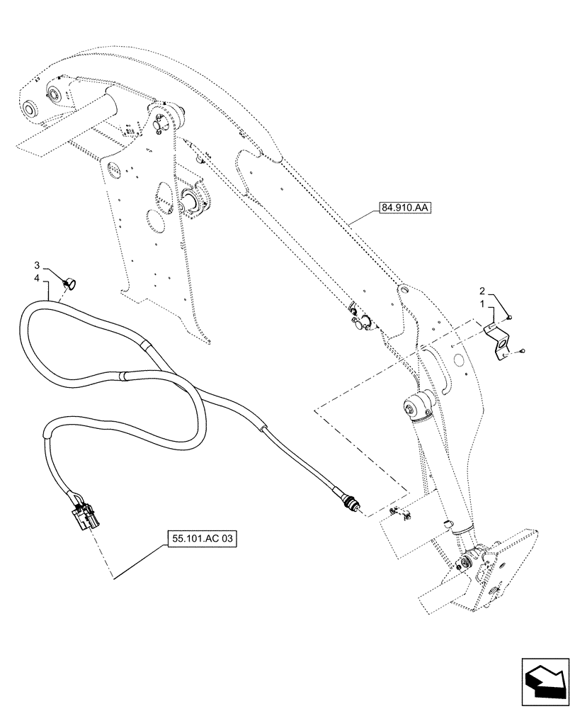 Схема запчастей Case IH SV280 - (55.512.BW[01]) - MULTIFUNCTION ELECTRICAL (55) - ELECTRICAL SYSTEMS