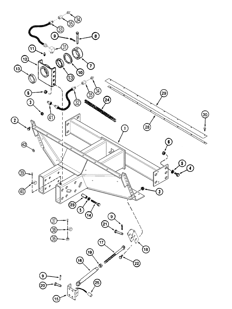 Схема запчастей Case IH 2388 - (05-04) - AXLE, STEERING - SUPPORT - ADJUSTABLE AXLE (11) - TRACKS/STEERING