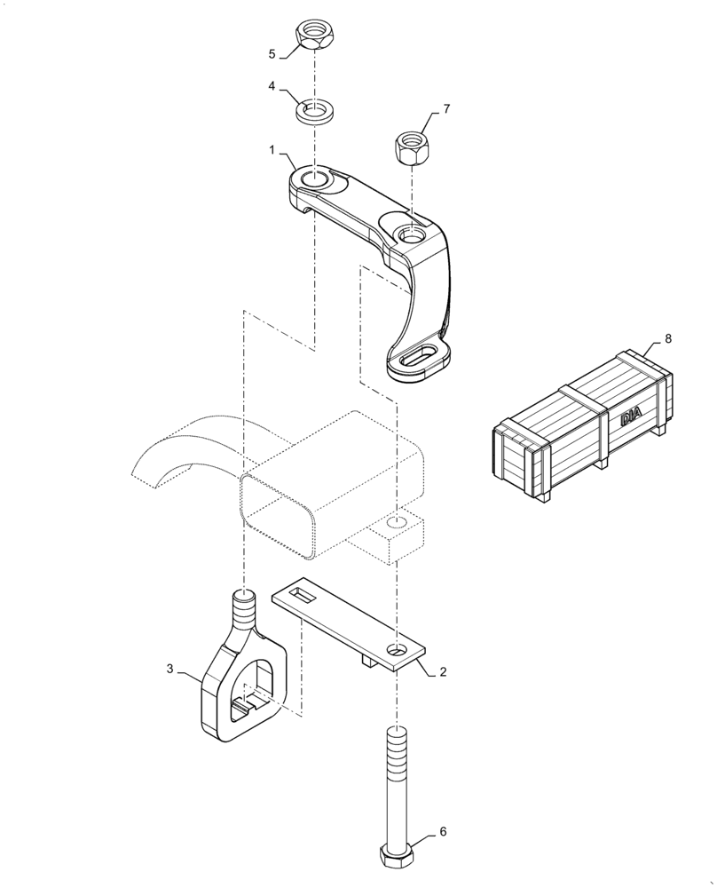 Схема запчастей Case IH RMX340 - (90.100.AA[02]) - HEAVY DUTY EYEBOLT UPGRADE KIT LEFT 340 (90) - PLATFORM, CAB, BODYWORK AND DECALS