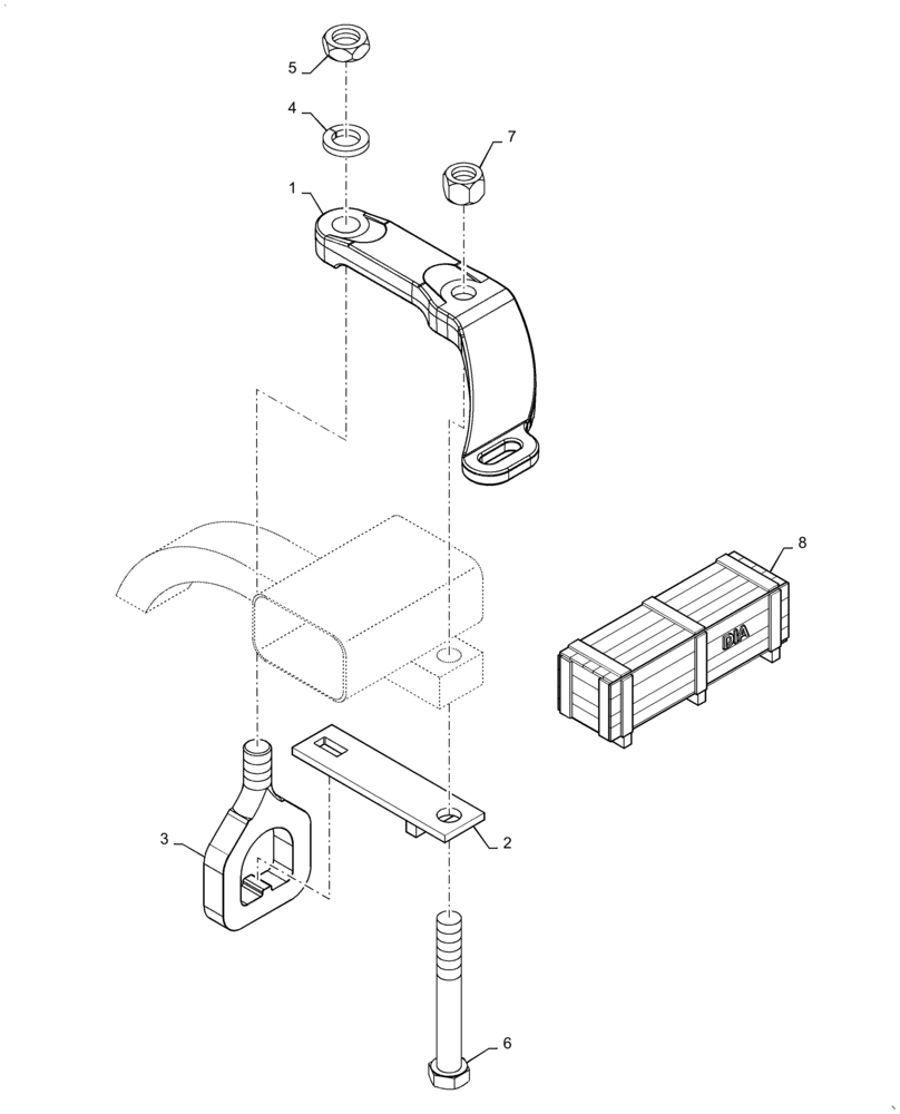 Схема запчастей Case IH RMX370 - (90.100.AA[03]) - HEAVY DUTY EYEBOLT UPGRADE KIT LEFT 370 (90) - PLATFORM, CAB, BODYWORK AND DECALS