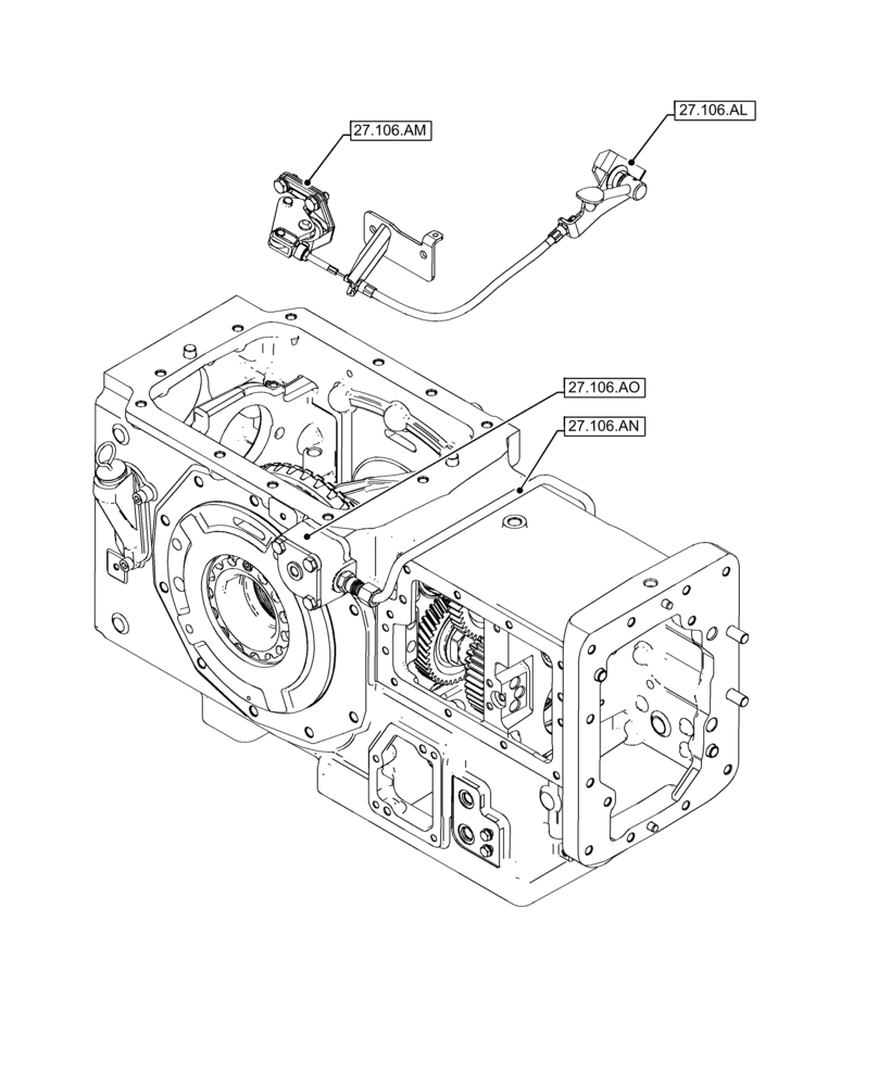 Схема запчастей Case IH FARMALL 120C - (00.000.27[02]) - PICTORIAL INDEX - REAR AXLE SYSTEM (00) - GENERAL & PICTORIAL INDEX