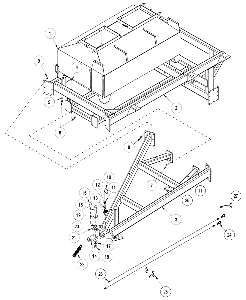 Схема запчастей Case IH 1124 - (E03) - FRAME AND TANK MOUNTING 