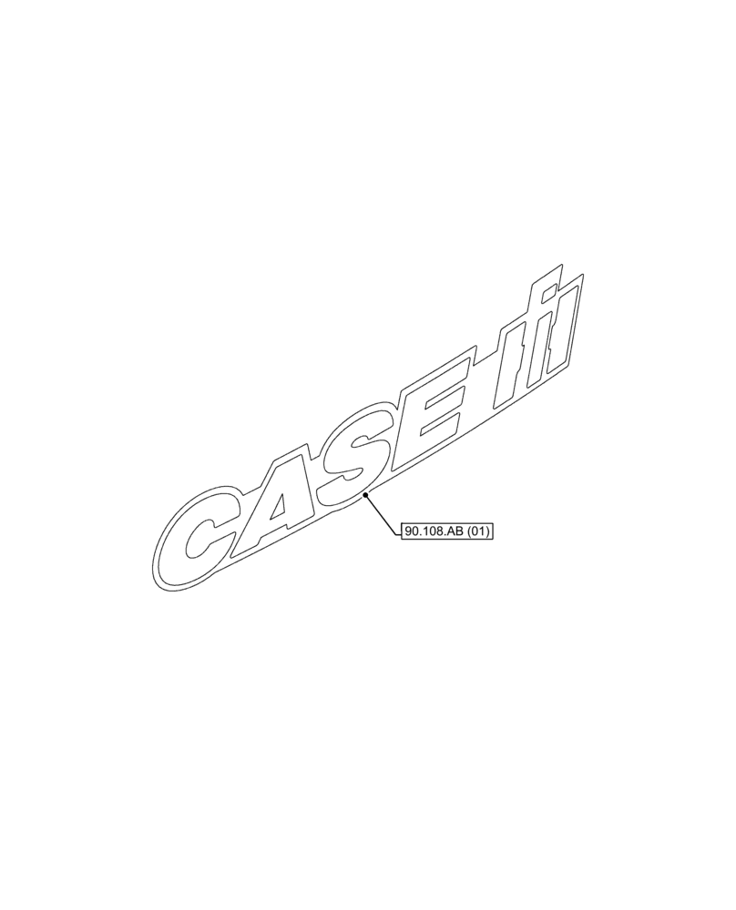 Схема запчастей Case IH FARMALL 120C - (00.000.90[08]) - PICTORIAL INDEX - PLATFORM, CAB, BODYWORK AND DECALS (00) - GENERAL & PICTORIAL INDEX