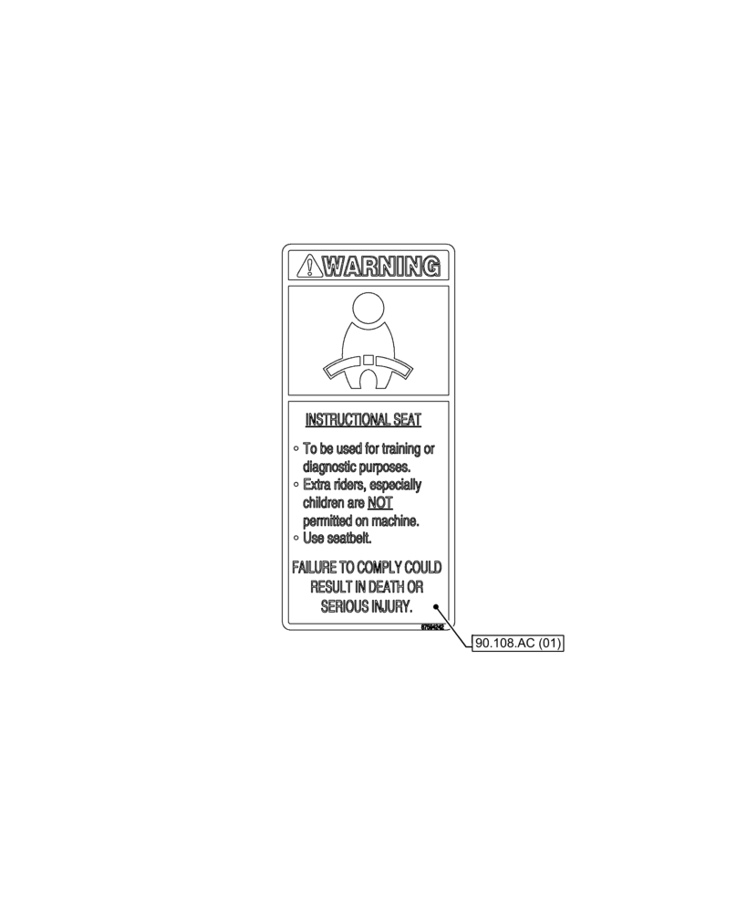 Схема запчастей Case IH FARMALL 120C - (00.000.90[09]) - PICTORIAL INDEX - PLATFORM, CAB, BODYWORK AND DECALS (00) - GENERAL & PICTORIAL INDEX