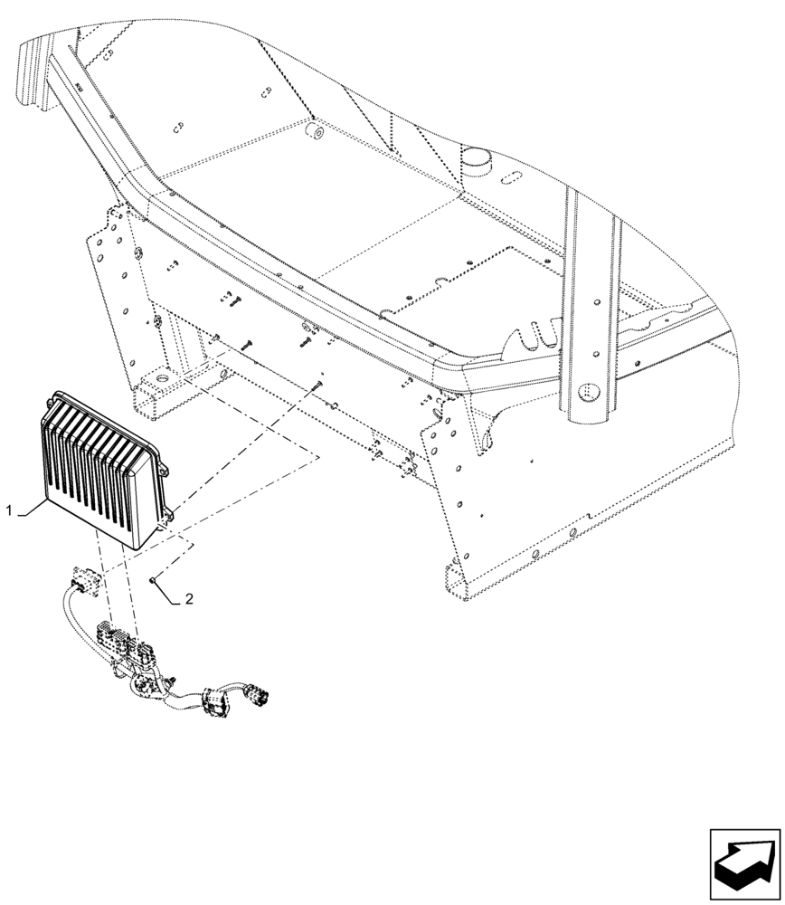 Схема запчастей Case IH MAGNUM 280 - (55.680.AN) - VAR - 429367, 429368 - AUTOGUIDANCE CONTROL MODULE & MOUNTING (55) - ELECTRICAL SYSTEMS