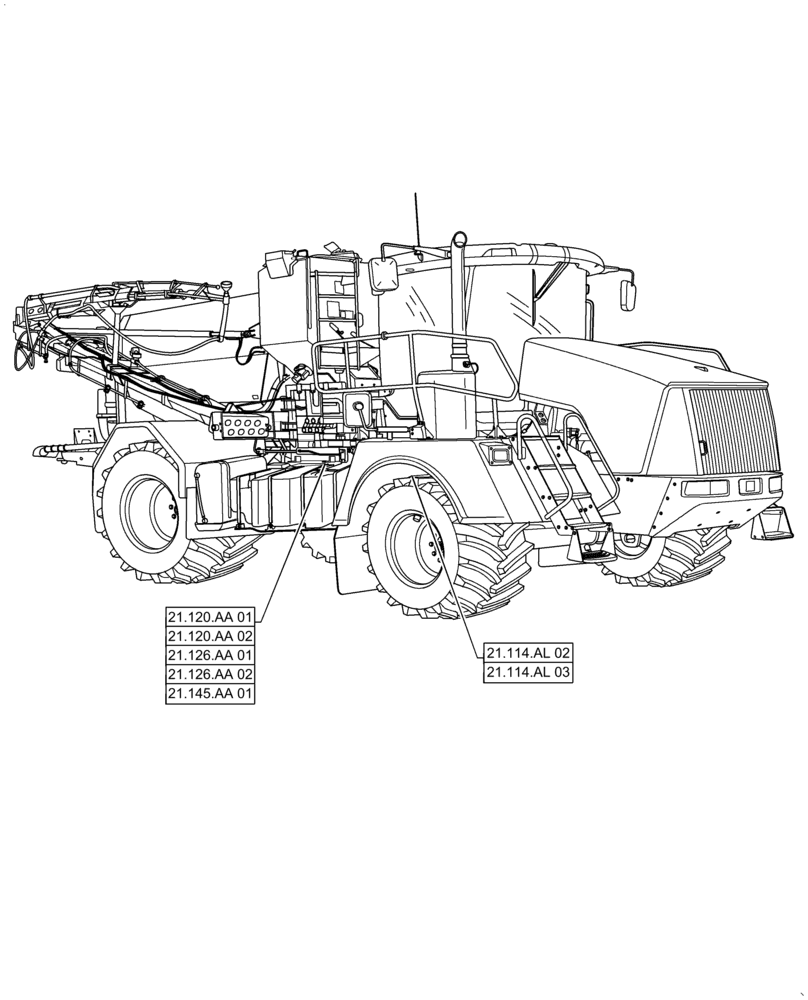 Схема запчастей Case IH TITAN 4540 - (21.000.00[02]) - SECTION INDEX - TRANSMISSION (21) - TRANSMISSION