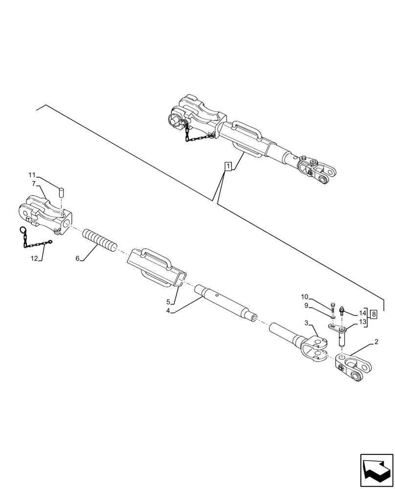 Схема запчастей Case IH MAXXUM 135 - (37.120.AV[02]) - VAR - 390911, 743811 - 3 POINT HITCH, REAR, LIFT ARM, COMPONENTS (37) - HITCHES, DRAWBARS & IMPLEMENT COUPLINGS