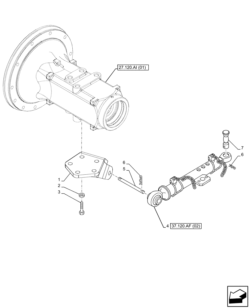 Схема запчастей Case IH MAXXUM 115 - (37.120.AF [03]) - VAR - 758456 - 3 POINT HITCH, REAR, MECHANICAL, STABILIZER, NA (37) - HITCHES, DRAWBARS & IMPLEMENT COUPLINGS